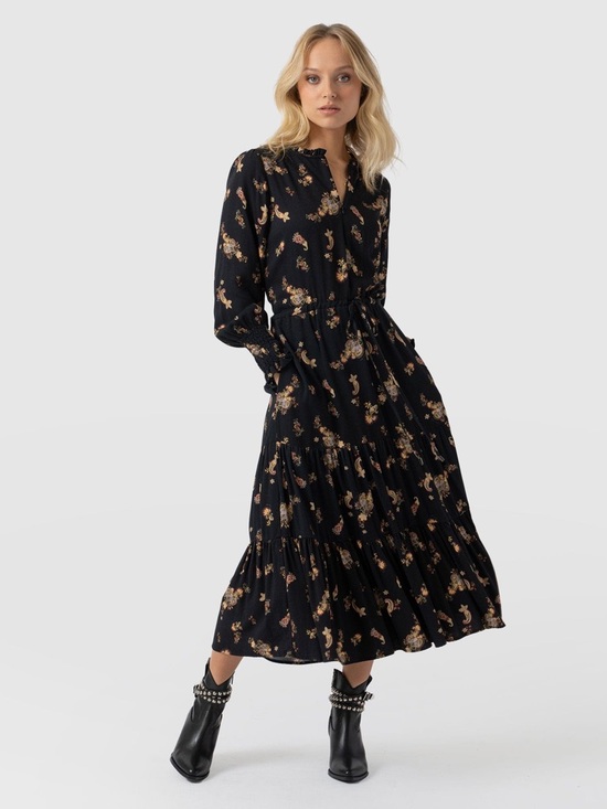 Saint + Sofia Dresses & Skirts - Saint + Sofia Olivia Zip up Maxi Dress Kashmir Paisley Cottagecore size 8